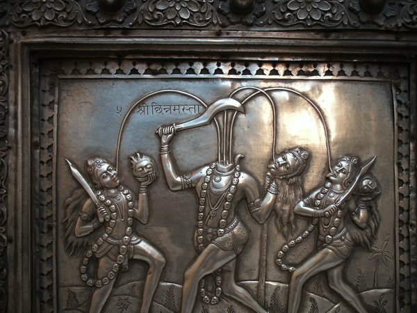 Silver door detail