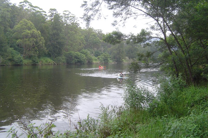 Canoeing on lake