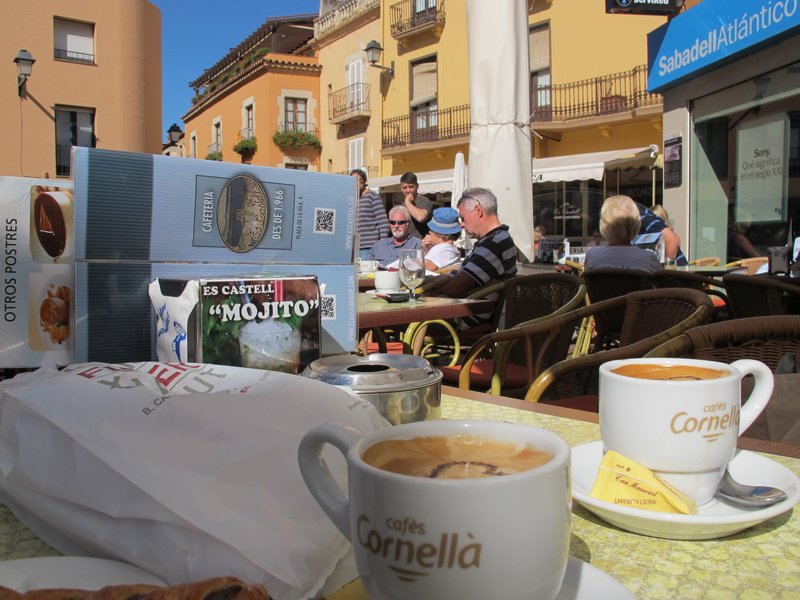 Coffee in Begur main square