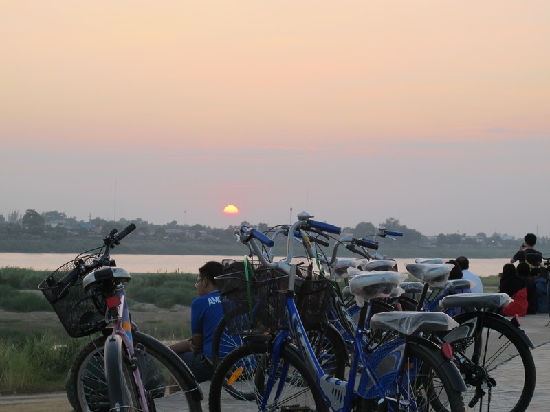 First sunset on the Mekong