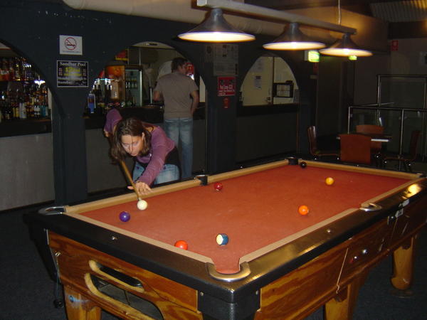 Playin' pool at the Bondi Hotel