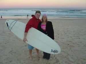 My first surf lesson at Bondi Beach