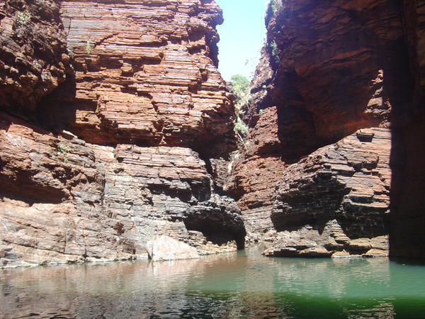 Dales gorge.. we went swimming through this pool..