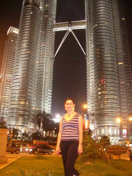 Jen at the Petronas Towers
