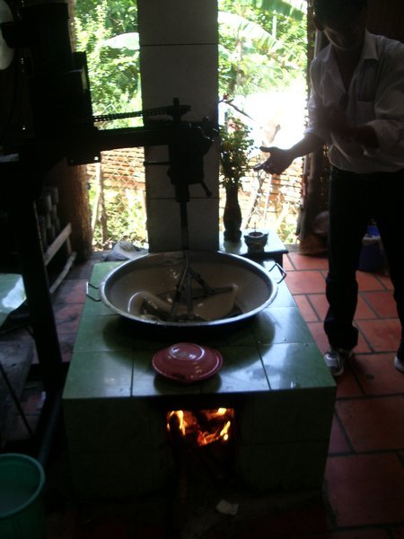 Making coconut candy