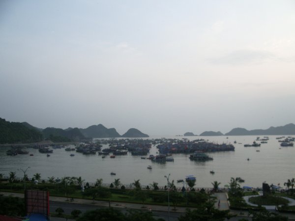 The view from our hotel on Cat Ba Island