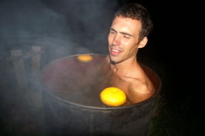 Cooking in an oil drum