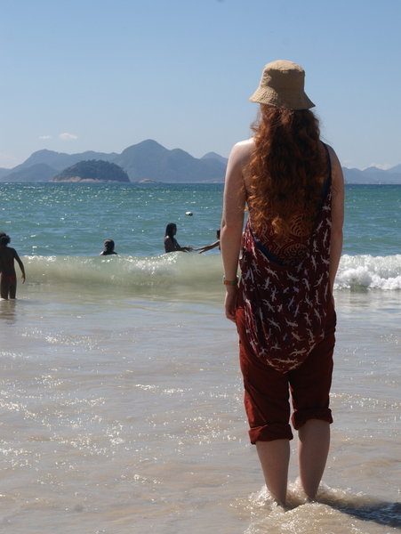 Viv Paddeling at Copacabana