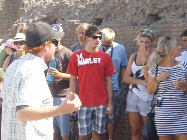 Tom the tour guide (in the hat)