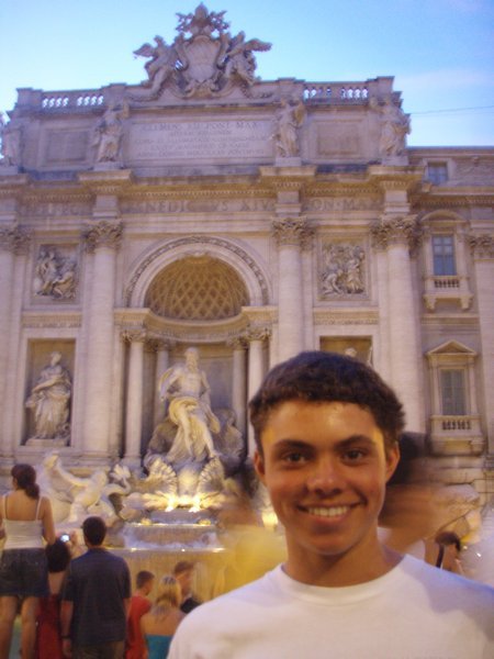 Adam at the Trevi Fountain