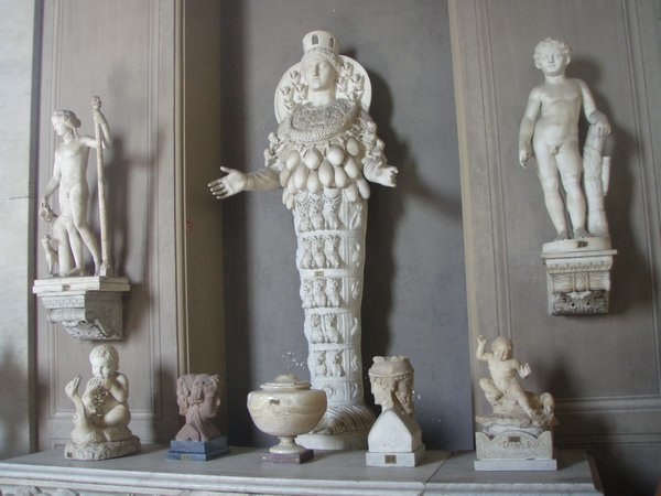 One of many sculptures inside the Vatican Museum