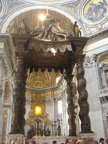 Bronze Canopy in St. Peter's Basilica (it was originally in front of the Pantheon)