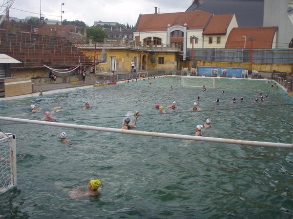 Outdoor Thermal Water Polo Pool in Eger.