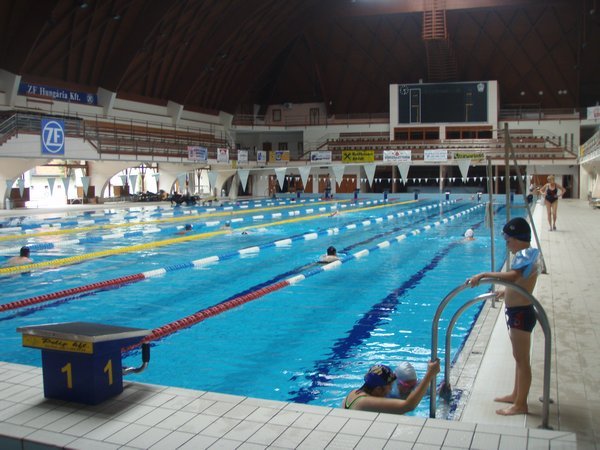 Indoor pool in Eger where their professional team plays.