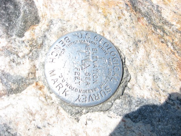 Grand Teton USGS summit marker