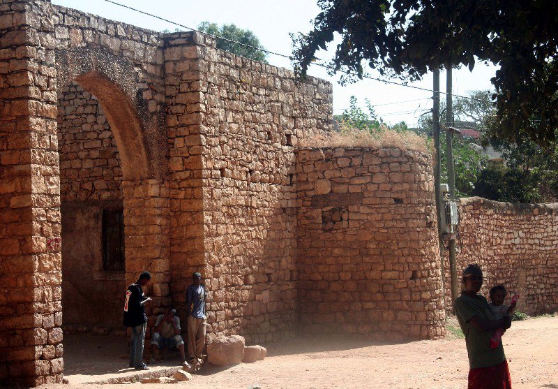 Harar City Walls And One Of The Gates