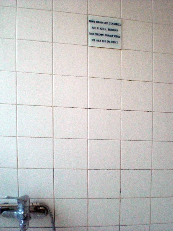 Sign In The Hostel Shower