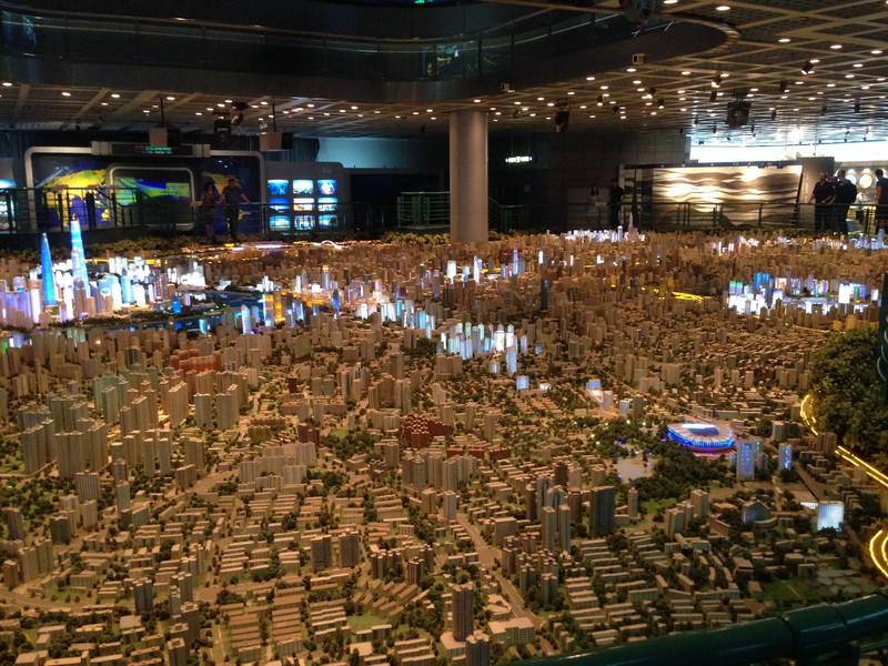 Small scale model of Shanghai