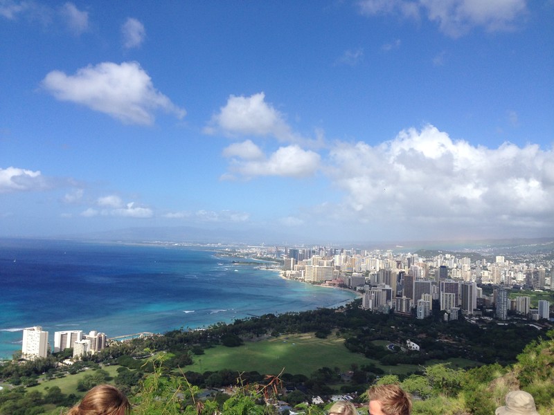 Honolulu from the top of Diamond Head crater