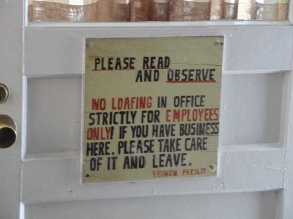 Sign in Vernon's office!!