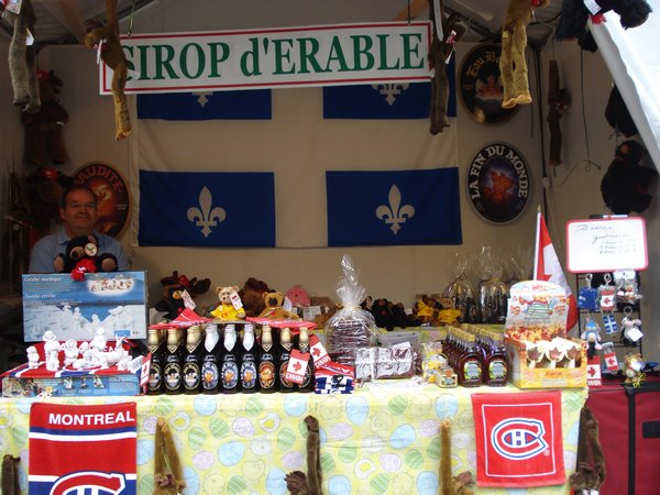 Quebec themed street vendor
