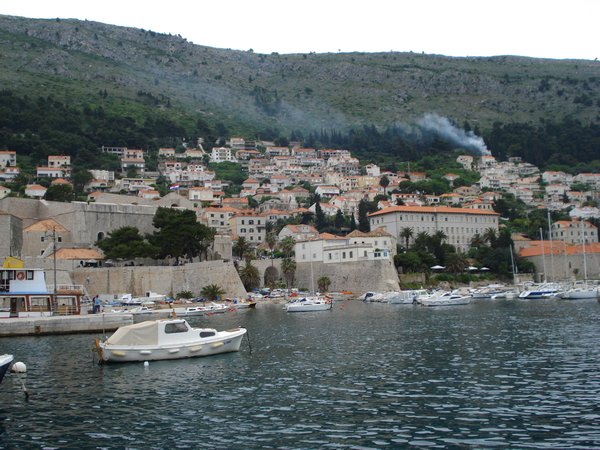 View of harbour from top of City Walls