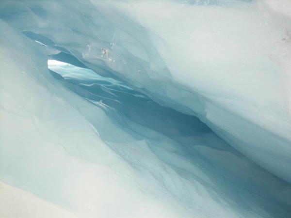 Blue ice on the Franz Josef Glacier