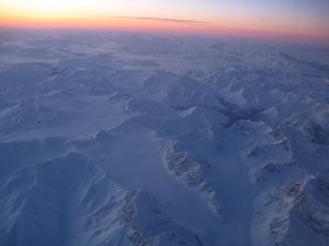 Flying home over Alaska