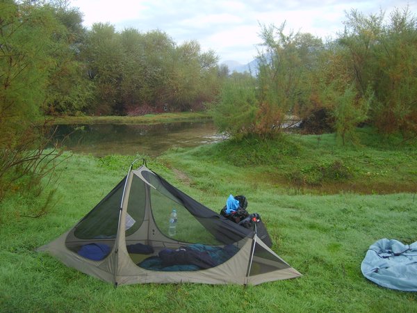 First campsite in Albania