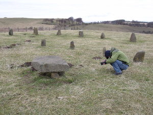 Stone Circle Next to Cairnpapple Hill