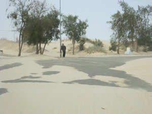Sand Covering the Road