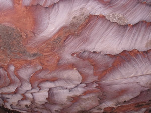 The patterns in the rock were very pretty