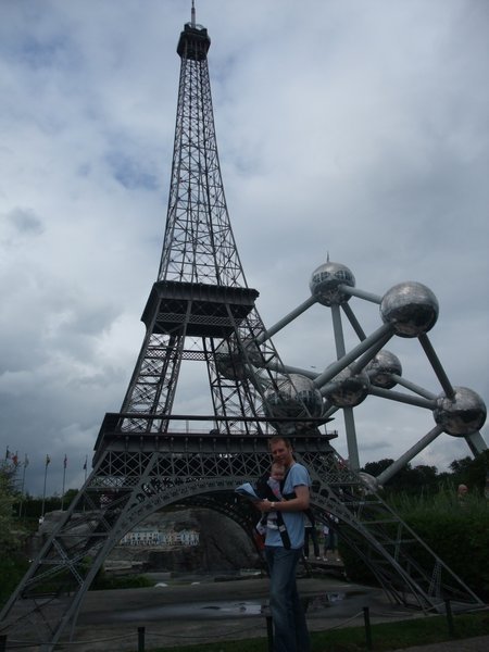 Daddy and I at the eiffel tower at mini europe