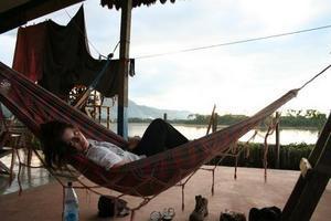 Me on a hammock at the Jeselin Hostel in Rurranabaque 