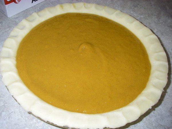 Homemade pumpkin pie, from real pumpkins!