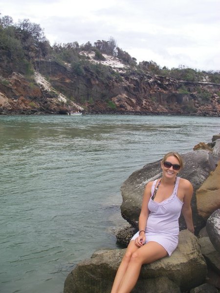 Sitting on the rocks in Wooli