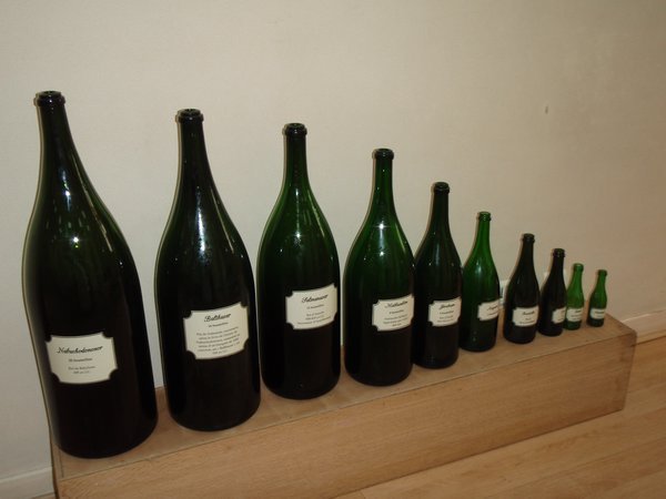 Champagne bottle sizes.  
