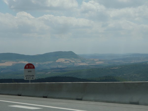 View entering the Millau Valley