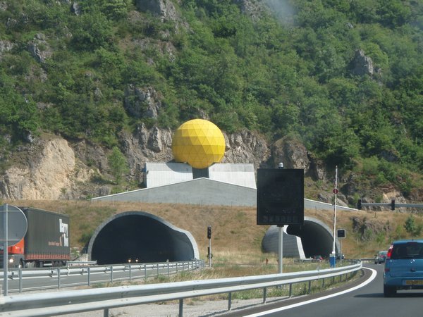 Impessive entrance to alpine tunnel