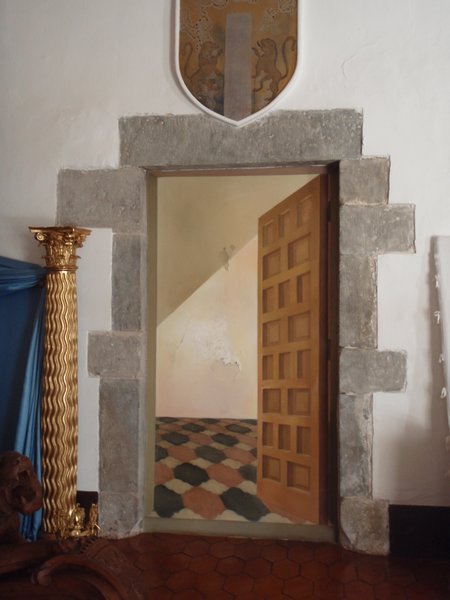 Painted doorway in Dali's Castle