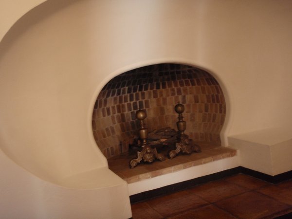 Fireplace in the main hall