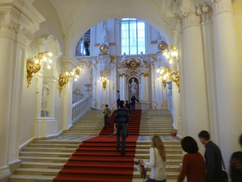 Ornate Staircase Leading up to Exhibits