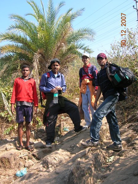 From left Our Guide Suman, Subhajit,Suman in the middle,Anindya