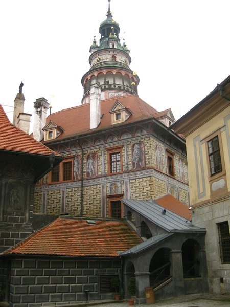 The tower of Cesky Krumlov castle