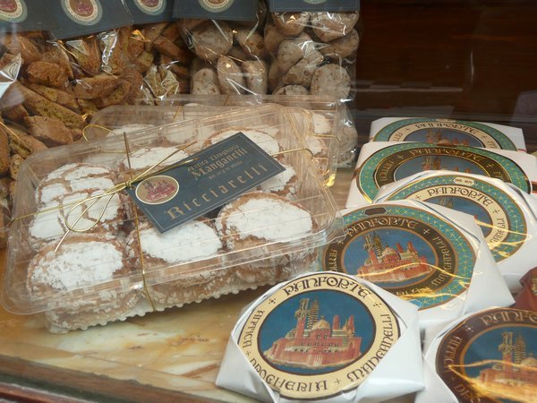 Siena's infamous panforte and almond cookies