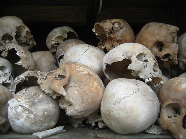 Skulls found in the killing fields