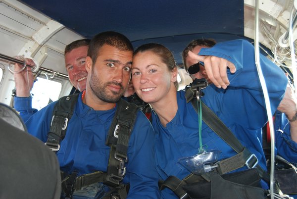 Just before we jumped out of the plane!