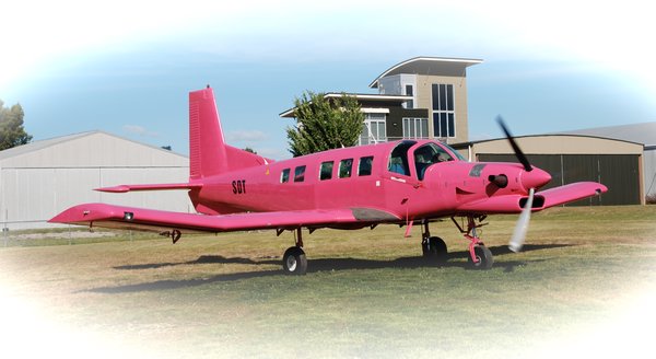 Our super cool pink plane