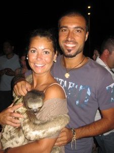Our little family, Paulo, me and the sloth!