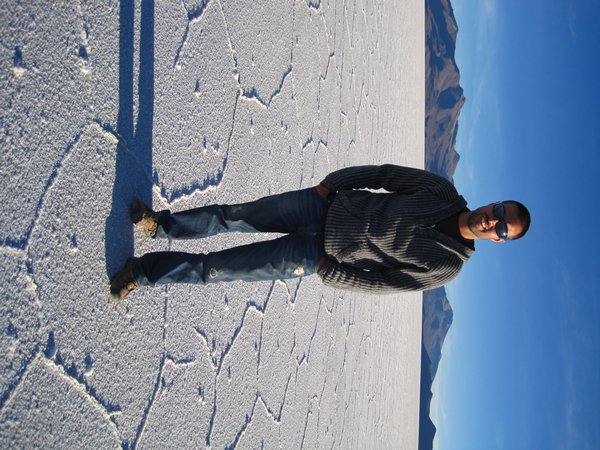 Heading out for a walk on the salt flats